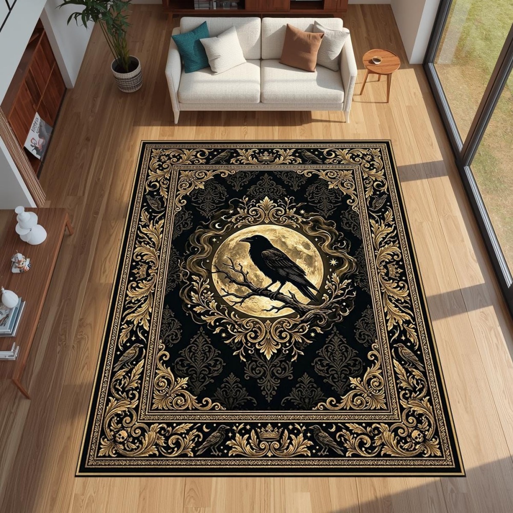 Gothic Golden Raven Full Moon  - Commercial Printing Usa review and price