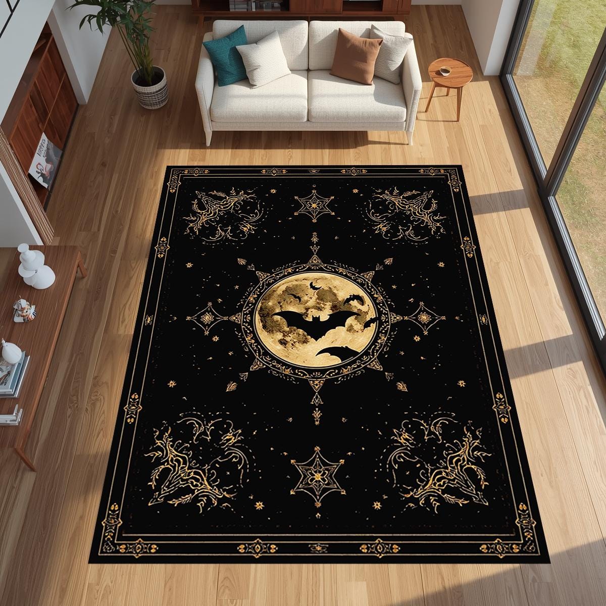 Gothic Golden Raven Full Moon  - Commercial Printing Usa review and price